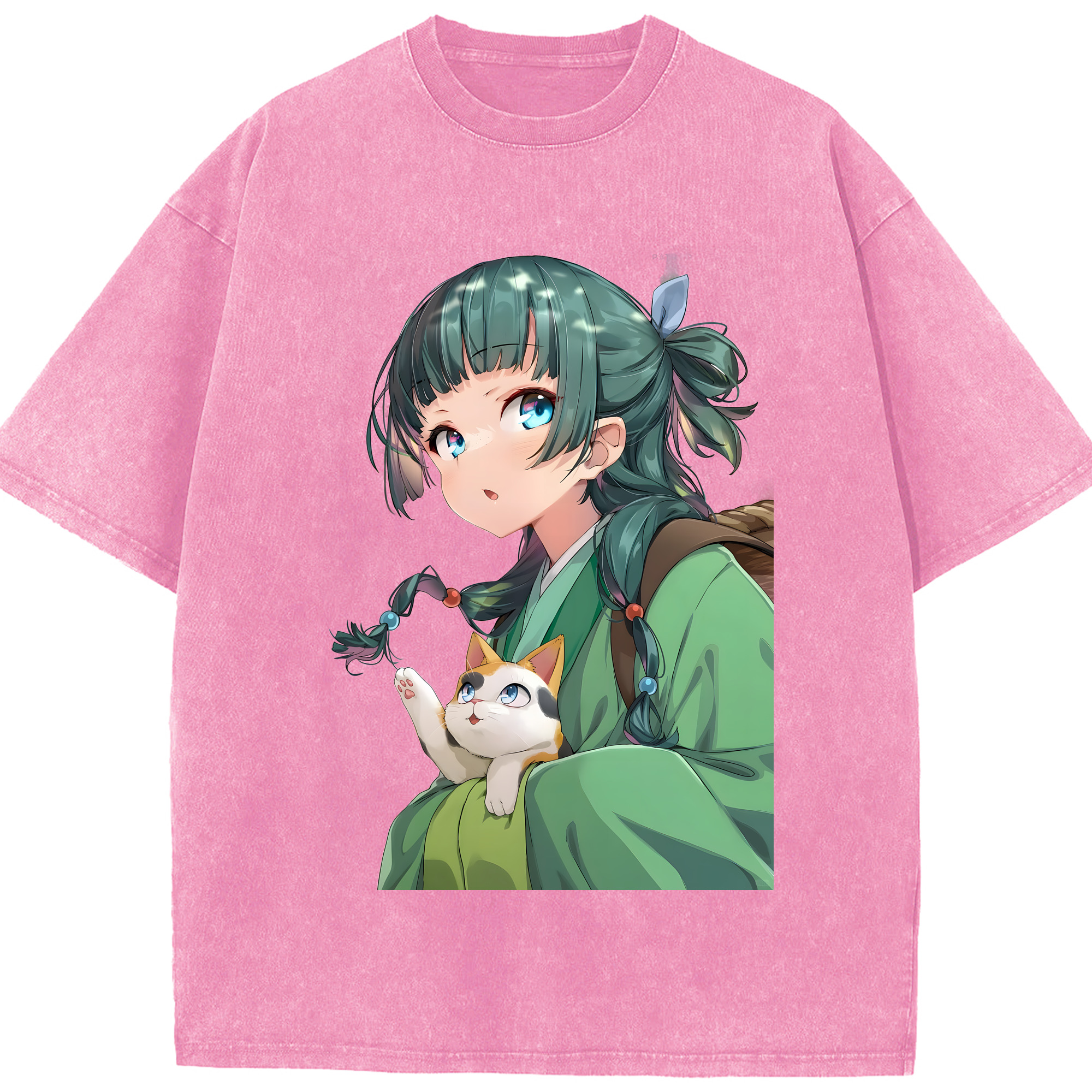 （画像用） 薬屋のひとりごと The Apothecary Diaries 綿100% ヴィンテージ風 半袖Tシャツ（フロントプリント）